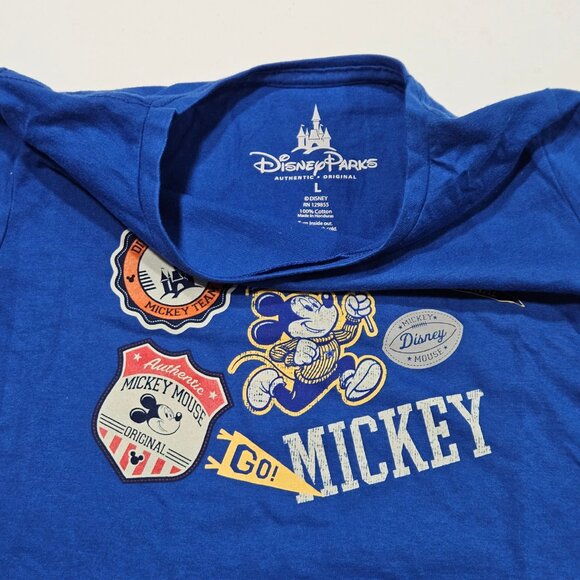 Disney Parks Mickey T-Shirt 2-Pack NWT – Adult L & S Blue Graphic - Picture 5 of 6